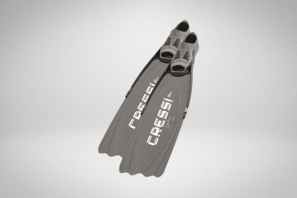 Cressi Gara Modular Impulse freediving fins with long grey blades and separate foot pockets