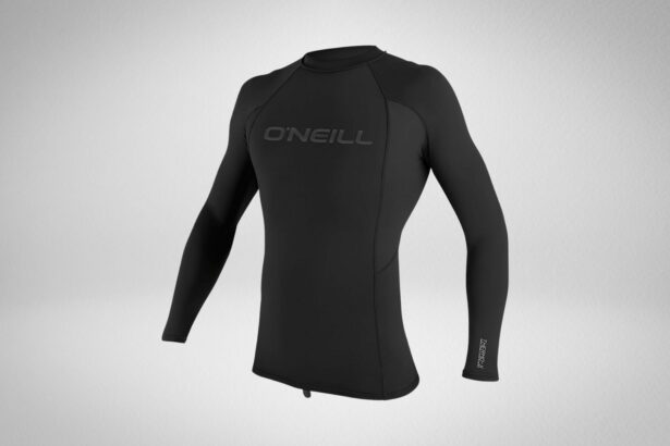 O'Neill Thermo X long sleeve insulative top in black with a grey chest logo