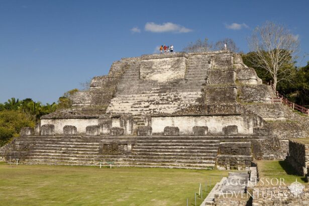 ancient Maya stone pyramid ruins visited on a Belize shore excursion