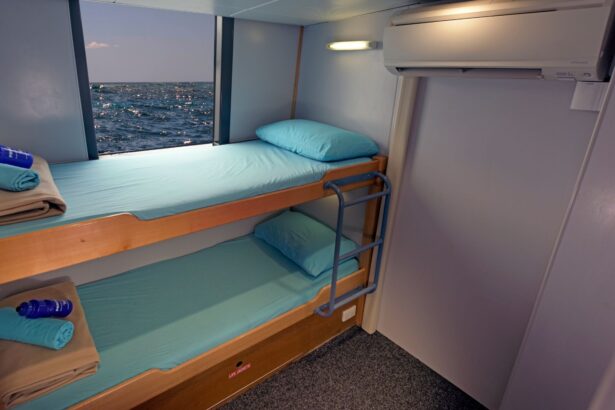 Bunk bed cabin aboard the Pro Dive Cairns vessel