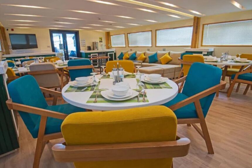 Aft deck lounge and bar area beneath the bridge on the Sea Serpent Excellence