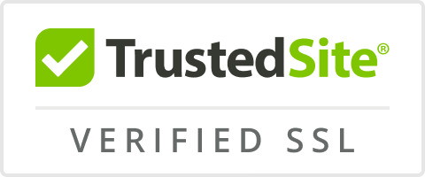 TrustedSite Verified SSL certification badge with a green check mark