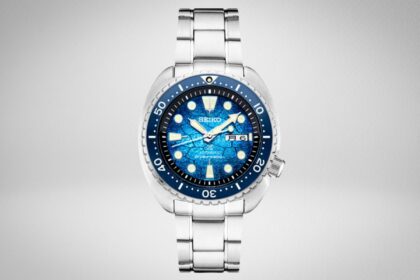 Seiko Prospex U.S. Special Edition automatic diver with icy blue dial and steel bracelet