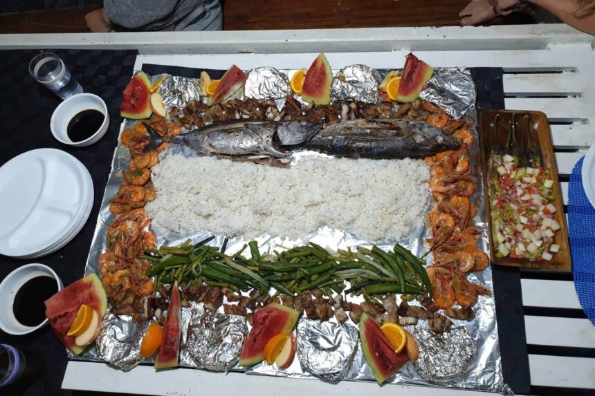 Agos Liveaboard Food Buffet-style meals are quite basic, as one would expect from a budget liveaboard experience.