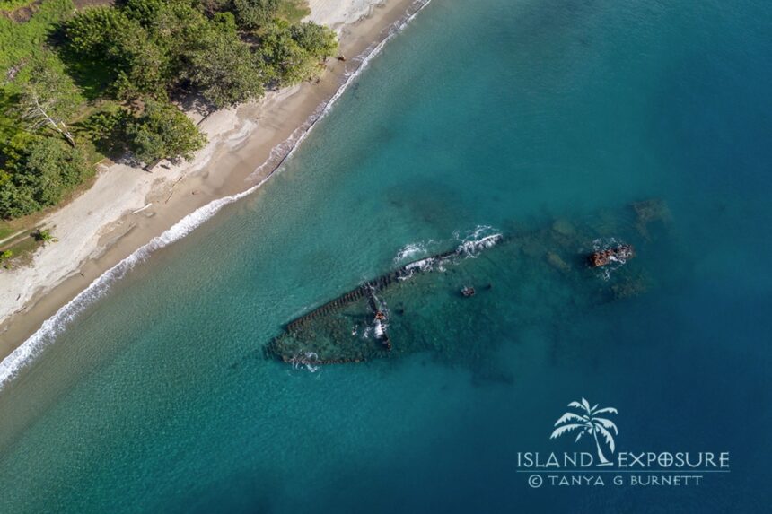 Diving The Solomon Islands Bonegis One of the “Bonegis,” the Kinugawa Maru still sits in shallow water where it sank nearly 80 years ago. (Photo by Tanya Burnett)