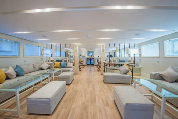 lounge seating and dining tables aboard the SS Glorious Miss Nouran liveaboard