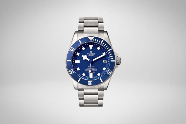 Tudor Pelagos with blue dial, matching blue bezel and a brushed titanium bracelet