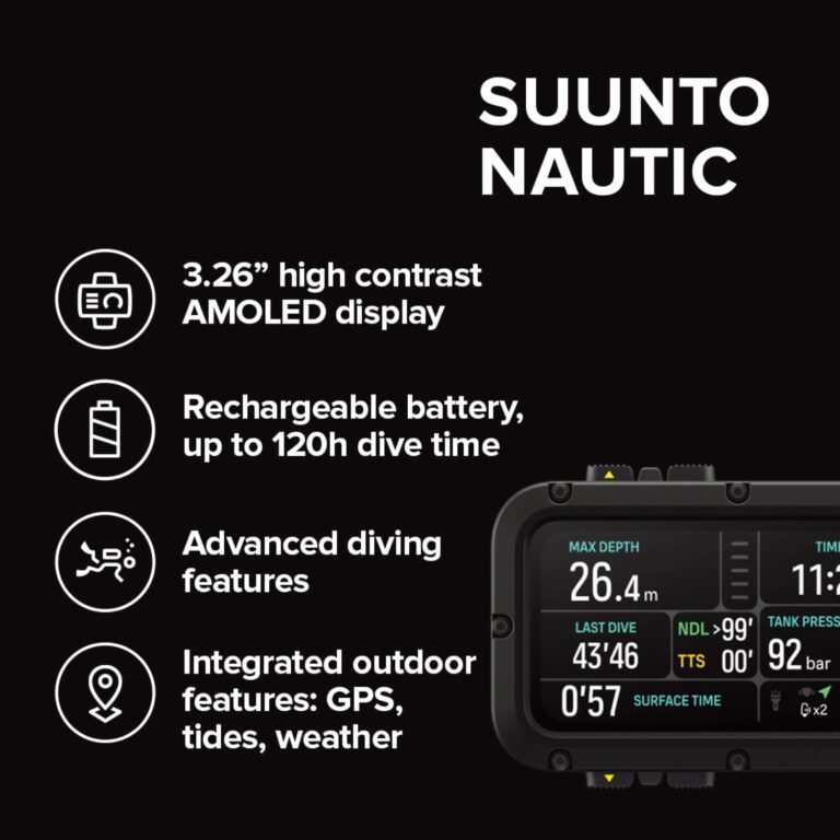 Suunto Nautic Dive Computer with Bungee Cord Mount - Image 2