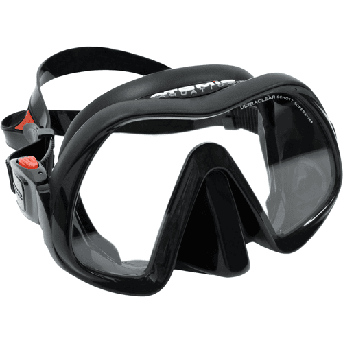 Atomic Aquatics Venom Frameless Dive Mask Black Skirt