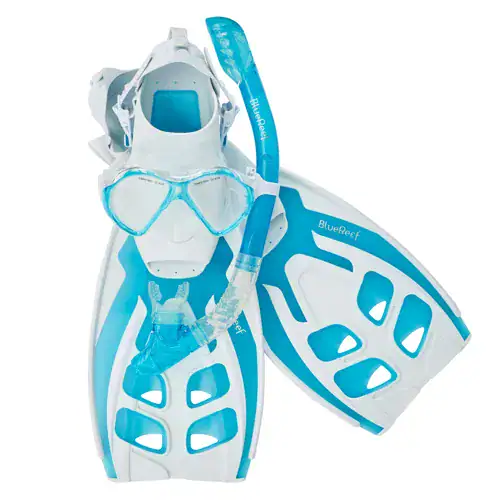 Blue Reef Sentinel Snorkeling Set in Turquoise