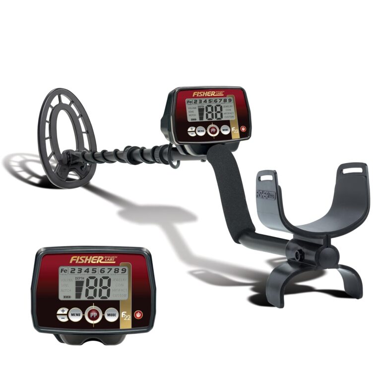 Fisher F22 Weatherproof Metal Detector with 9-Inch Coil